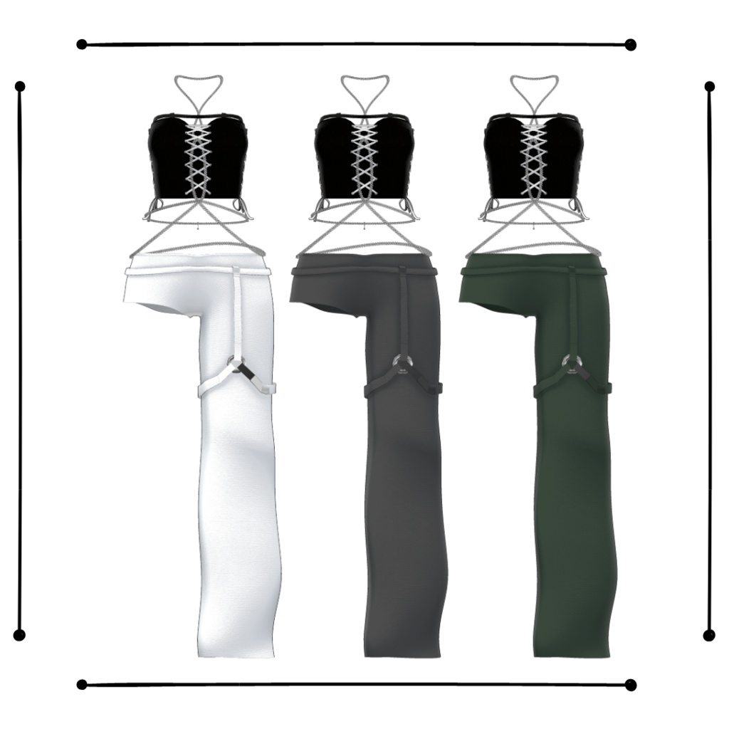 【複数アバター対応】GOTH Outfit