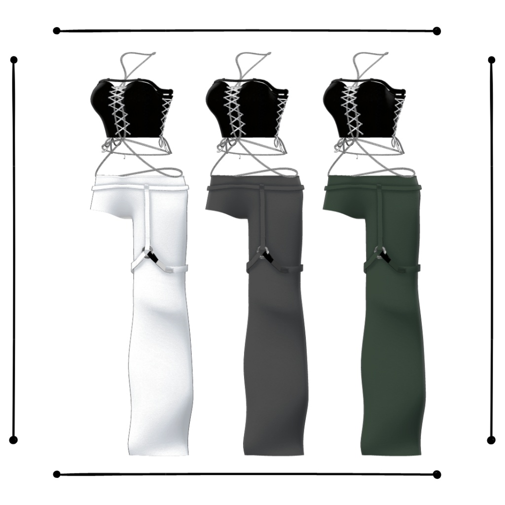 【複数アバター対応】GOTH Outfit