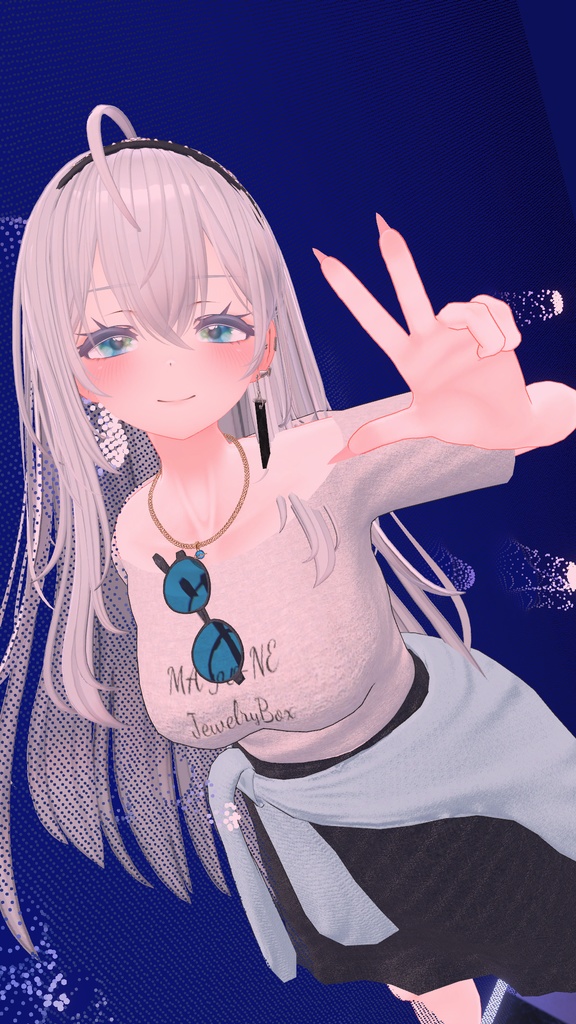 【複数アバター対応】シンプル夏コーデ