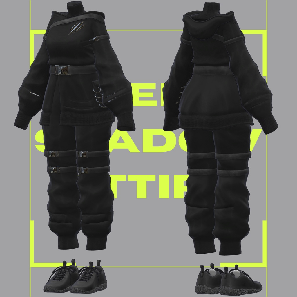 【5アバター対応】Sleek Shadow Attire REMAKE