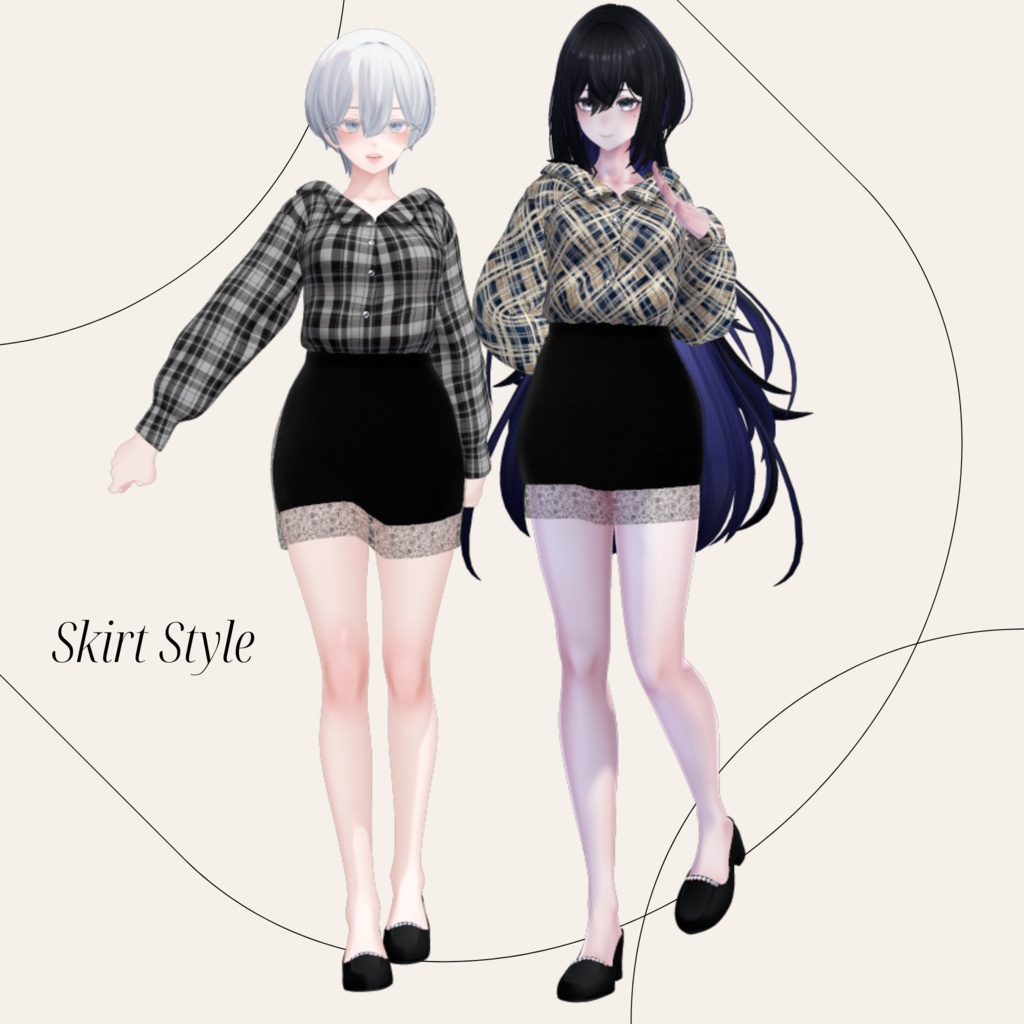 【森羅 ラシューシャ】Modern Check Style