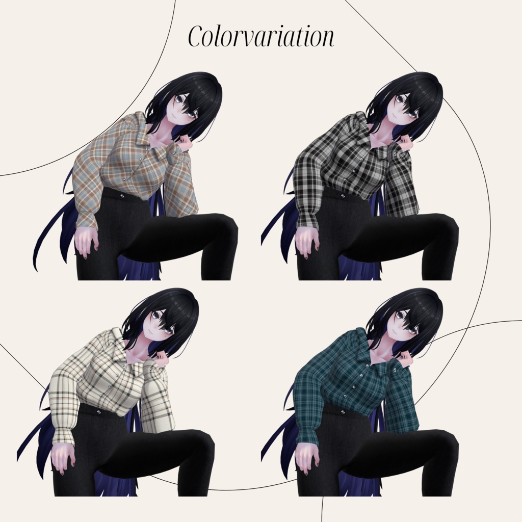 【森羅 ラシューシャ】Modern Check Style