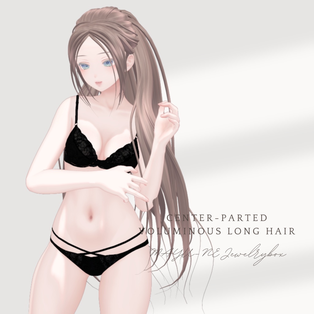 Center-Parted Voluminous Long Hair センターパートボリュームロングヘア