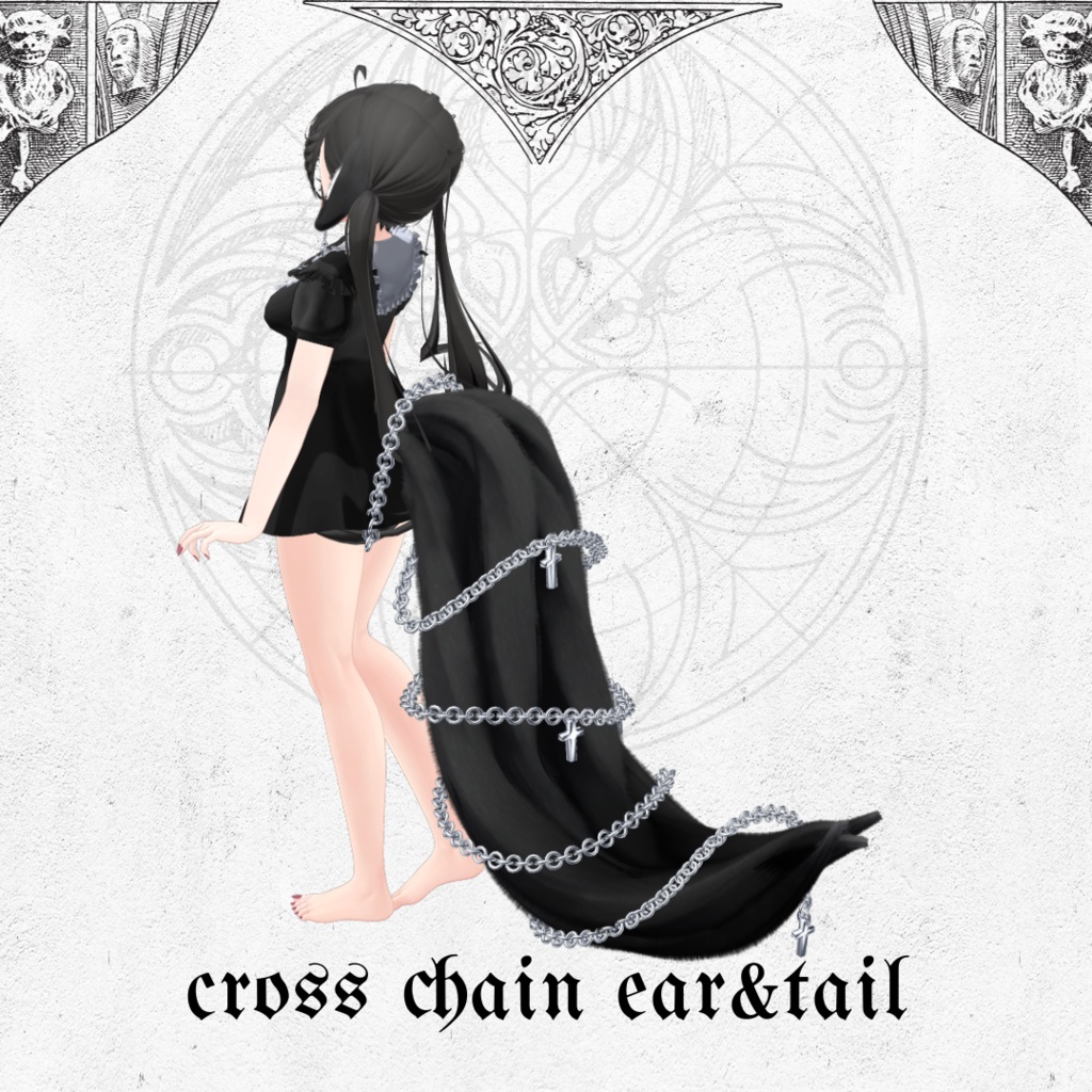 cross chain ear & tail クロスチェーン イヤー&テール