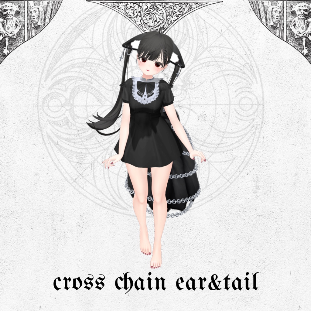 cross chain ear & tail クロスチェーン イヤー&テール
