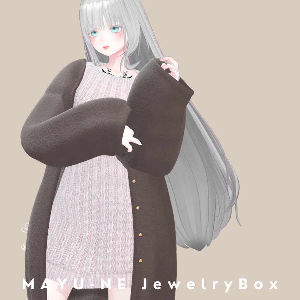 【7アバター対応】ニットワンピコーデ