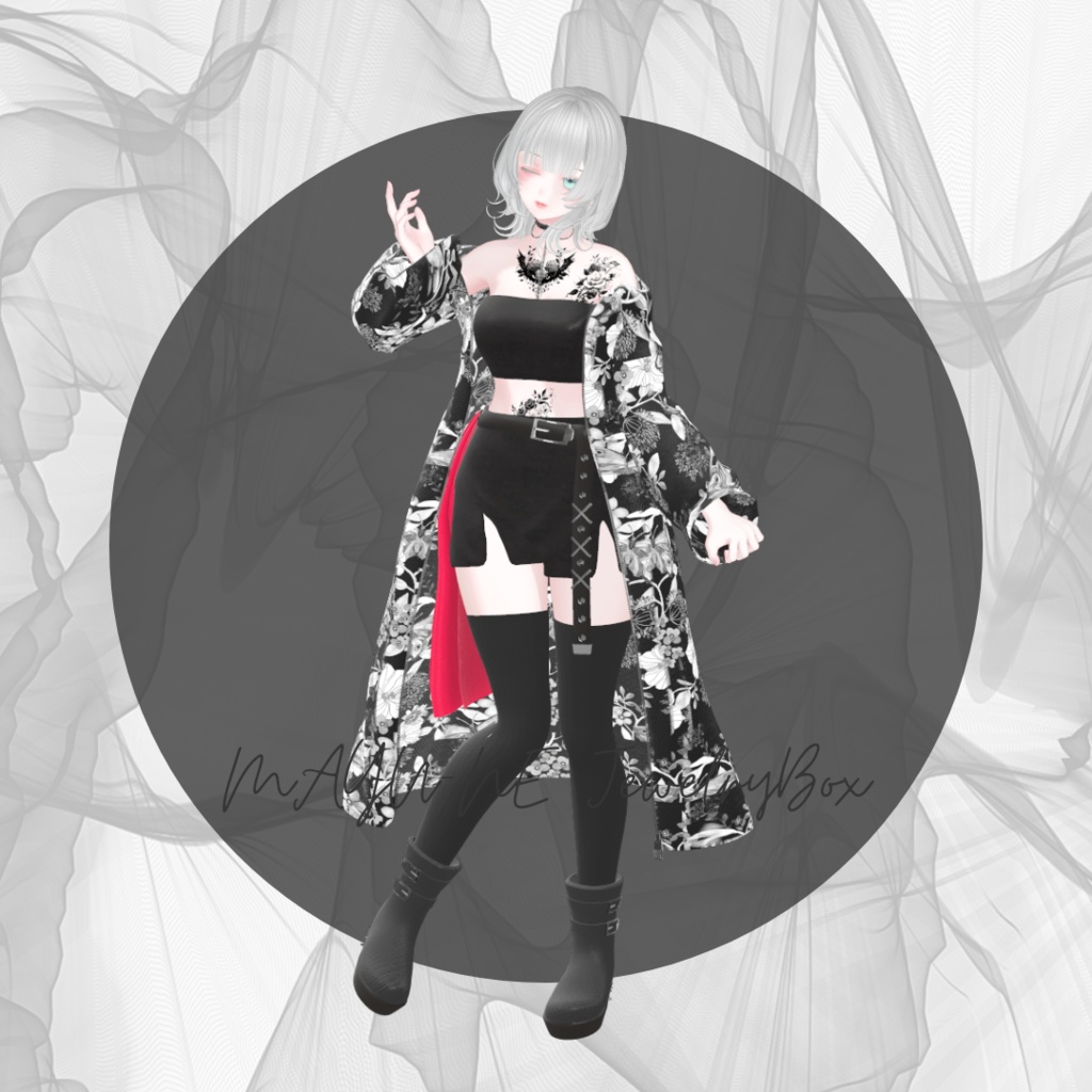 【複数アバター対応】long wagara outer coordinate