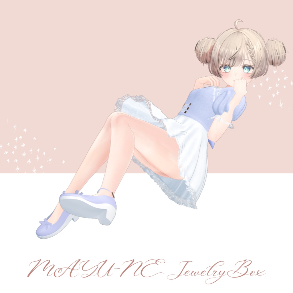 【9アバター対応】パステルワンピース(マヌカ、萌、桔梗、ルゼブル、INABA、沙猫、あのん むろむ、エルミーナ、リルモワ、森羅)