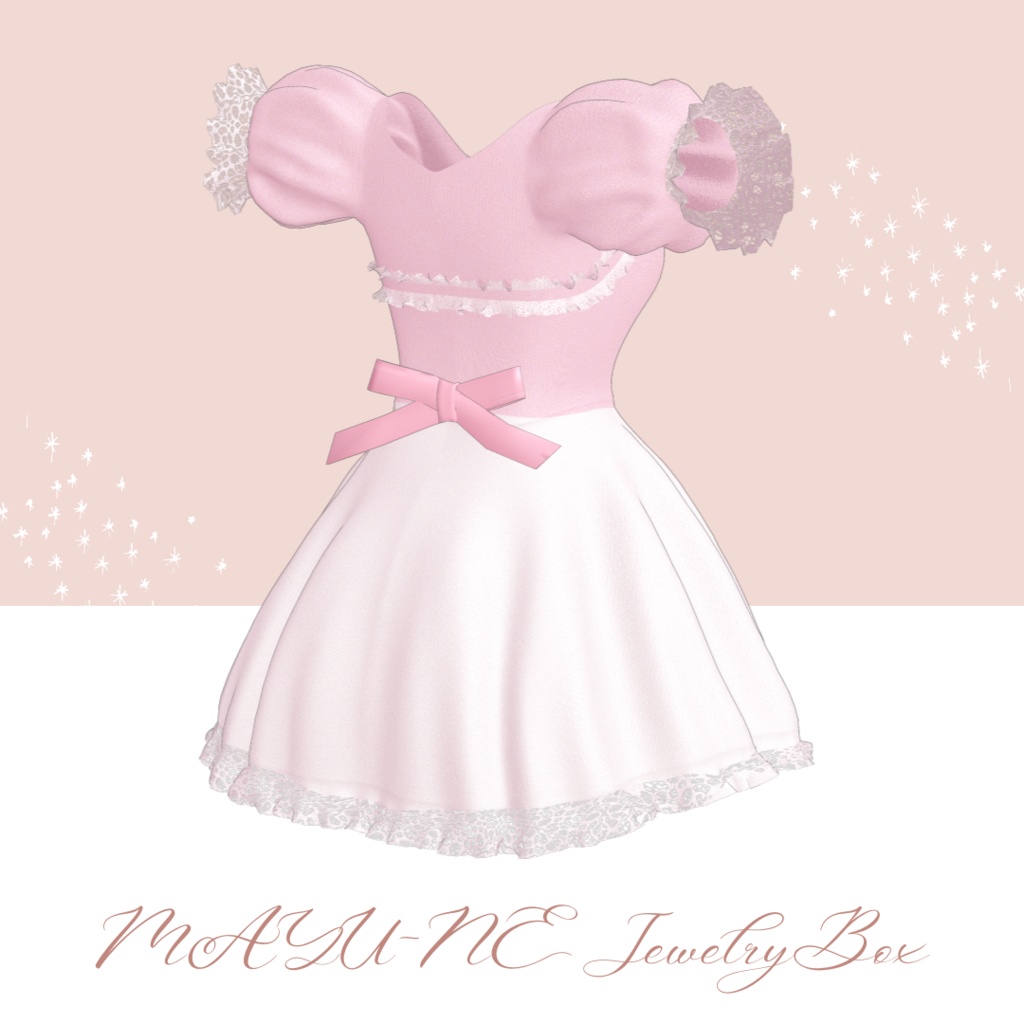 【9アバター対応】パステルワンピース(マヌカ、萌、桔梗、ルゼブル、INABA、沙猫、あのん むろむ、エルミーナ、リルモワ、森羅)