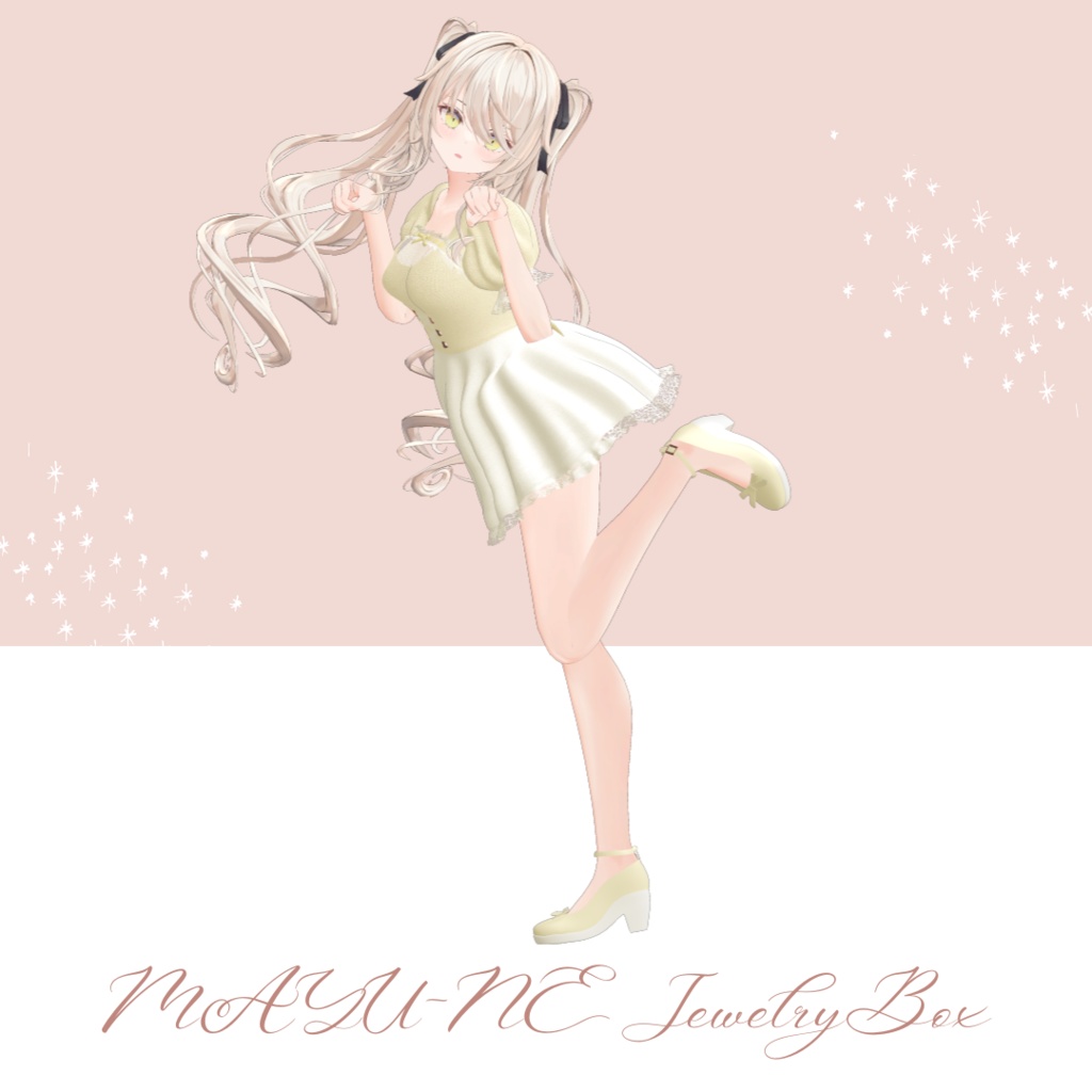 【9アバター対応】パステルワンピース(マヌカ、萌、桔梗、ルゼブル、INABA、沙猫、あのん むろむ、エルミーナ、リルモワ、森羅)