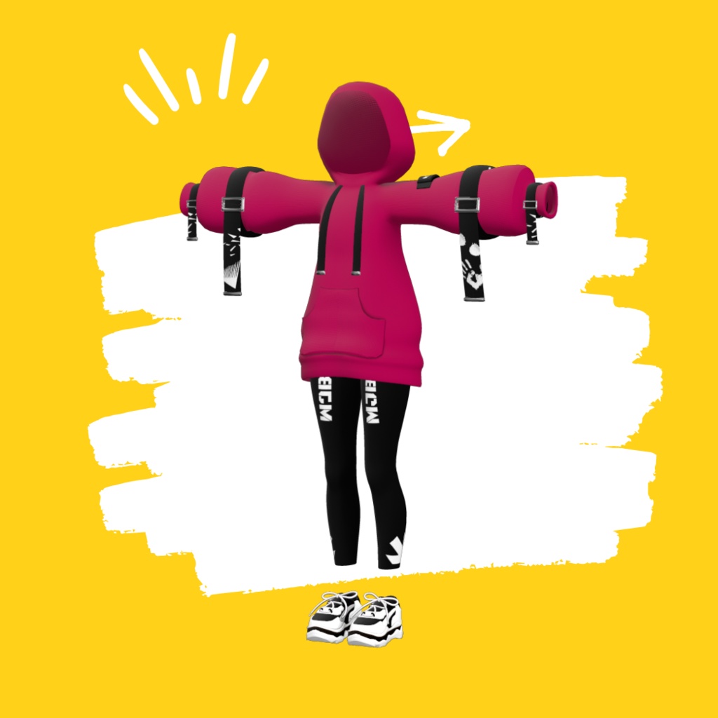 【森羅 ラシューシャ】ビッグパーカールック(フードOFFあり)