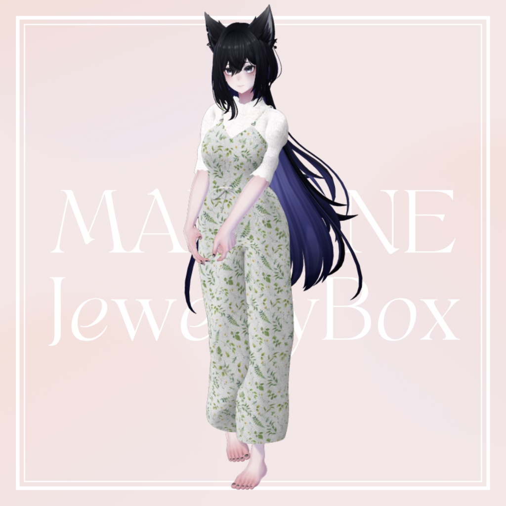 【12アバター対応】シースルーブラウス & キャミパンツ(マヌカ、森羅、萌、沙猫、ライム、INABA、桔梗、エルミーナ、ルゼブル、ラシューシャ、リルモワ、リミリア)