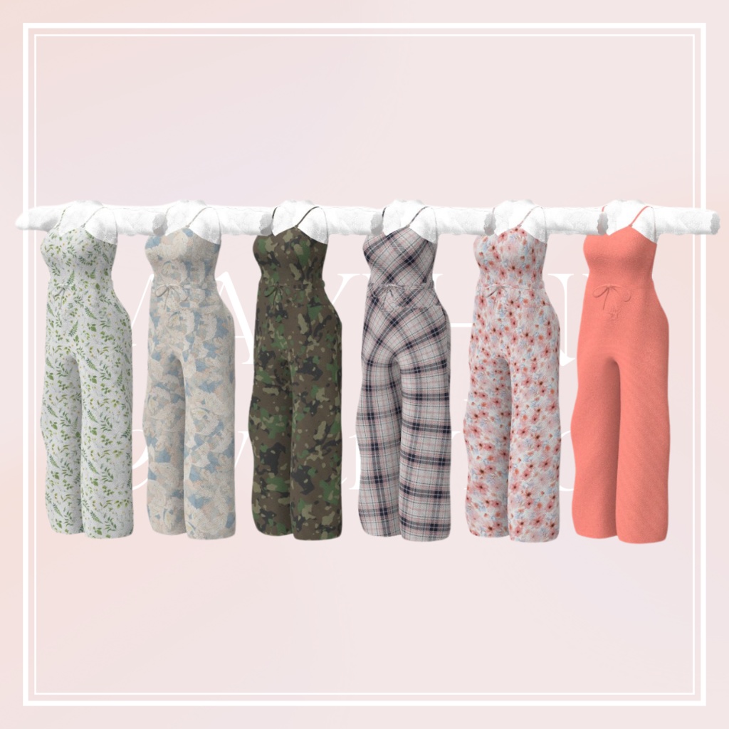 【12アバター対応】シースルーブラウス & キャミパンツ(マヌカ、森羅、萌、沙猫、ライム、INABA、桔梗、エルミーナ、ルゼブル、ラシューシャ、リルモワ、リミリア)