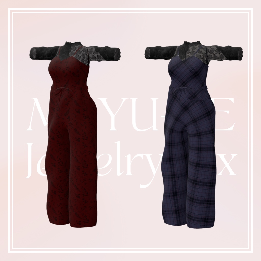 【12アバター対応】シースルーブラウス & キャミパンツ(マヌカ、森羅、萌、沙猫、ライム、INABA、桔梗、エルミーナ、ルゼブル、ラシューシャ、リルモワ、リミリア)