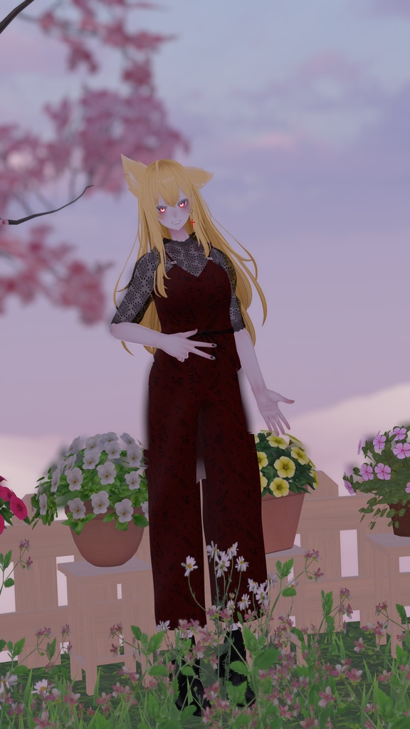 【12アバター対応】シースルーブラウス & キャミパンツ(マヌカ、森羅、萌、沙猫、ライム、INABA、桔梗、エルミーナ、ルゼブル、ラシューシャ、リルモワ、リミリア)