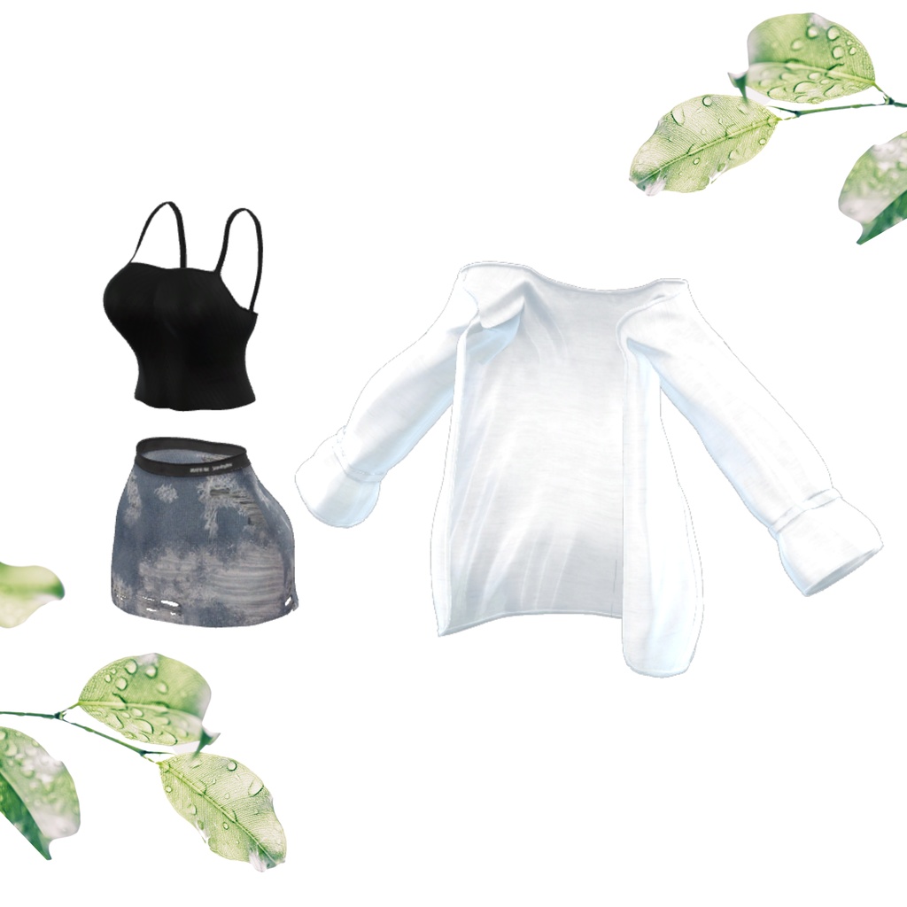 【27アバター対応】ルーズシャツセットREMAKE