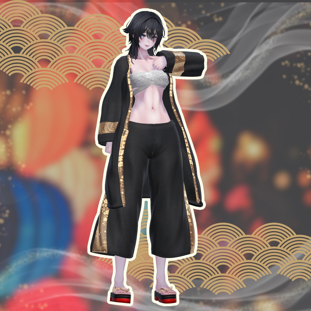 【6アバター対応】モダン羽織り MA対応