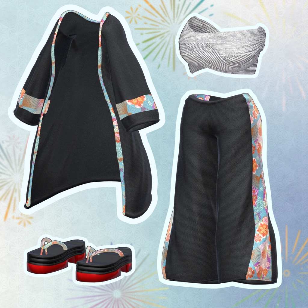 【6アバター対応】モダン羽織り MA対応