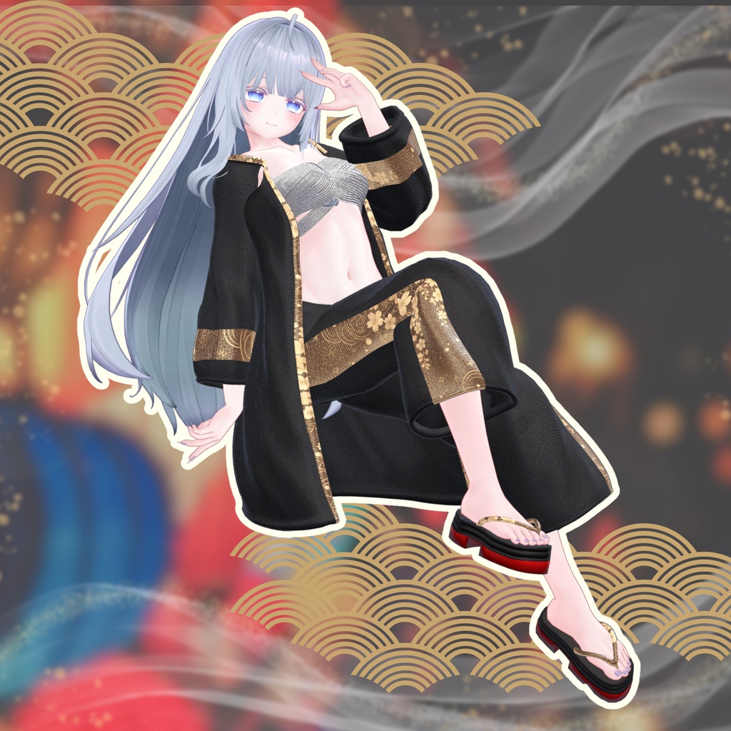 【6アバター対応】モダン羽織り MA対応