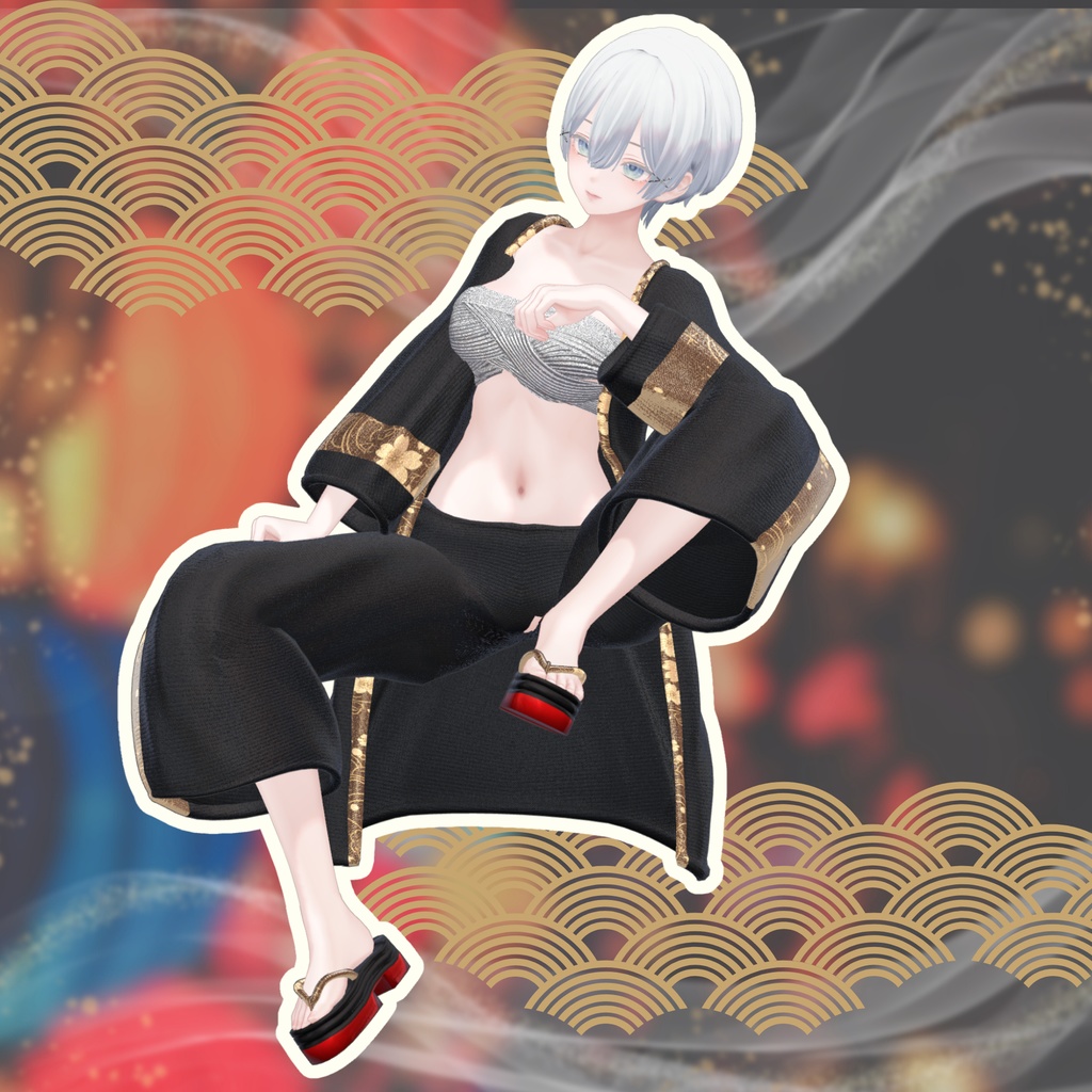 【6アバター対応】モダン羽織り MA対応