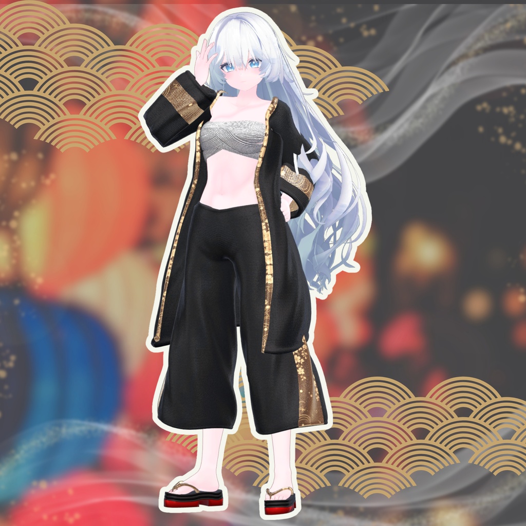 【6アバター対応】モダン羽織り MA対応