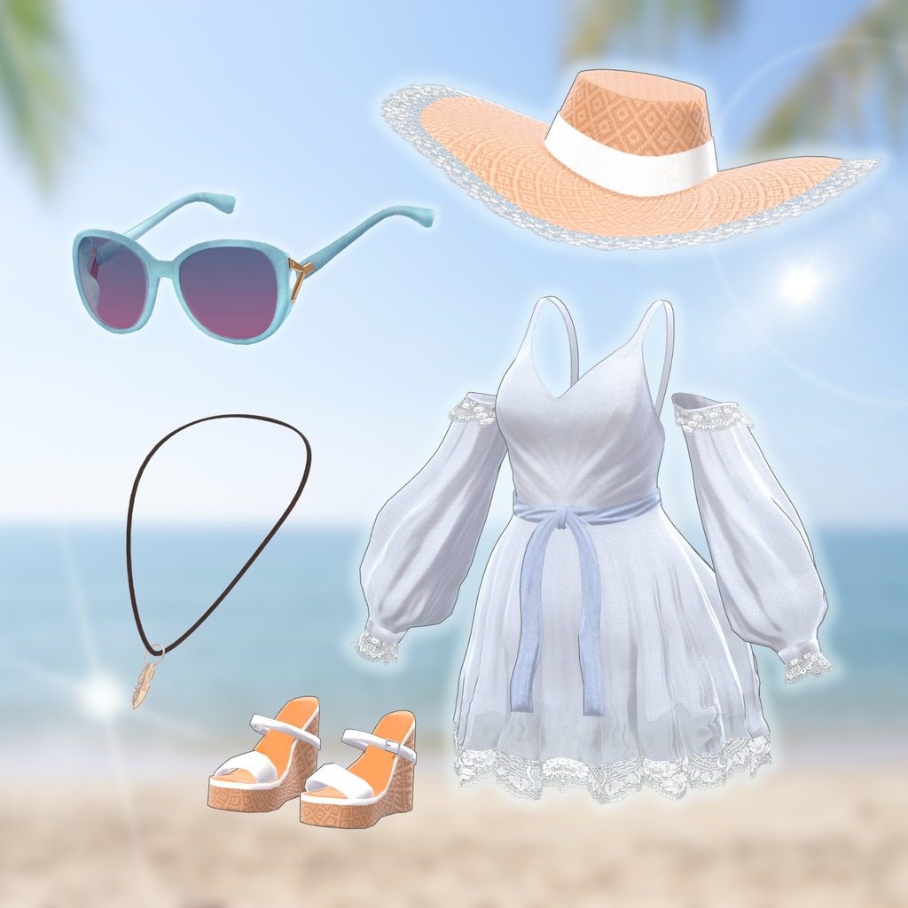 【10アバター対応】ボヘミアンサマードレス MA対応