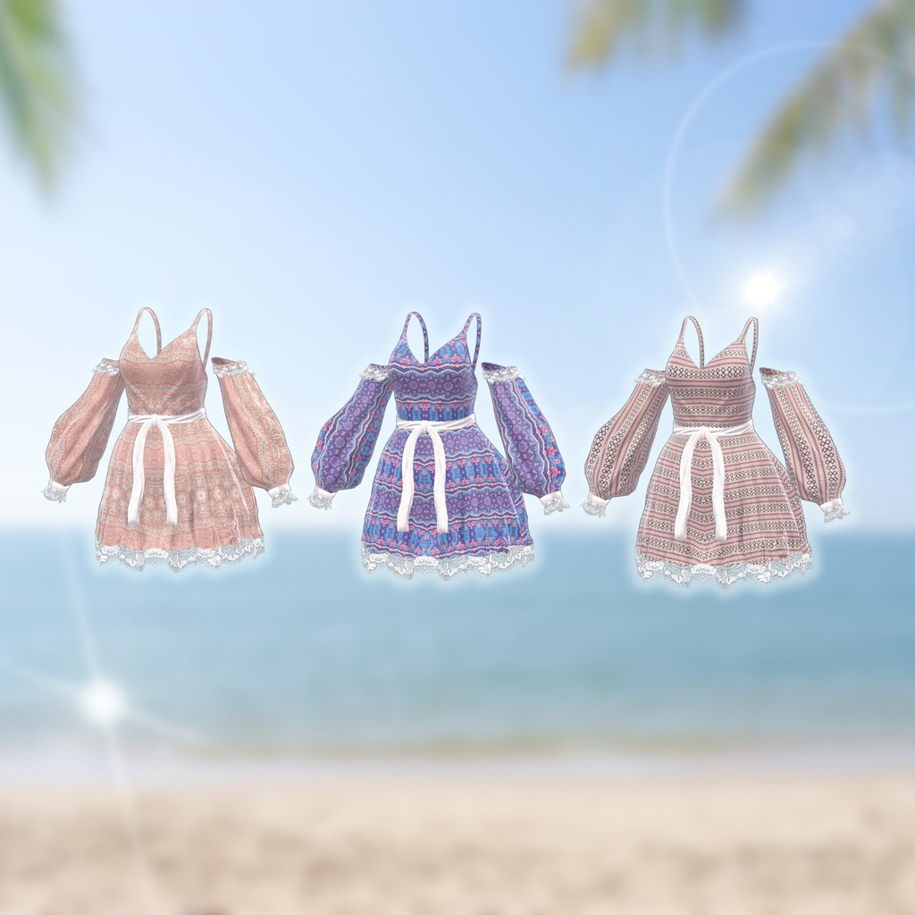 【10アバター対応】ボヘミアンサマードレス MA対応