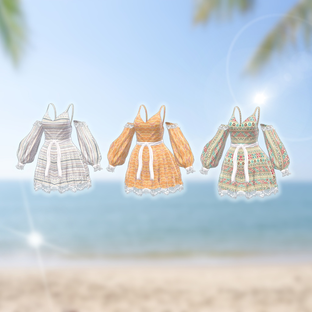 【10アバター対応】ボヘミアンサマードレス MA対応