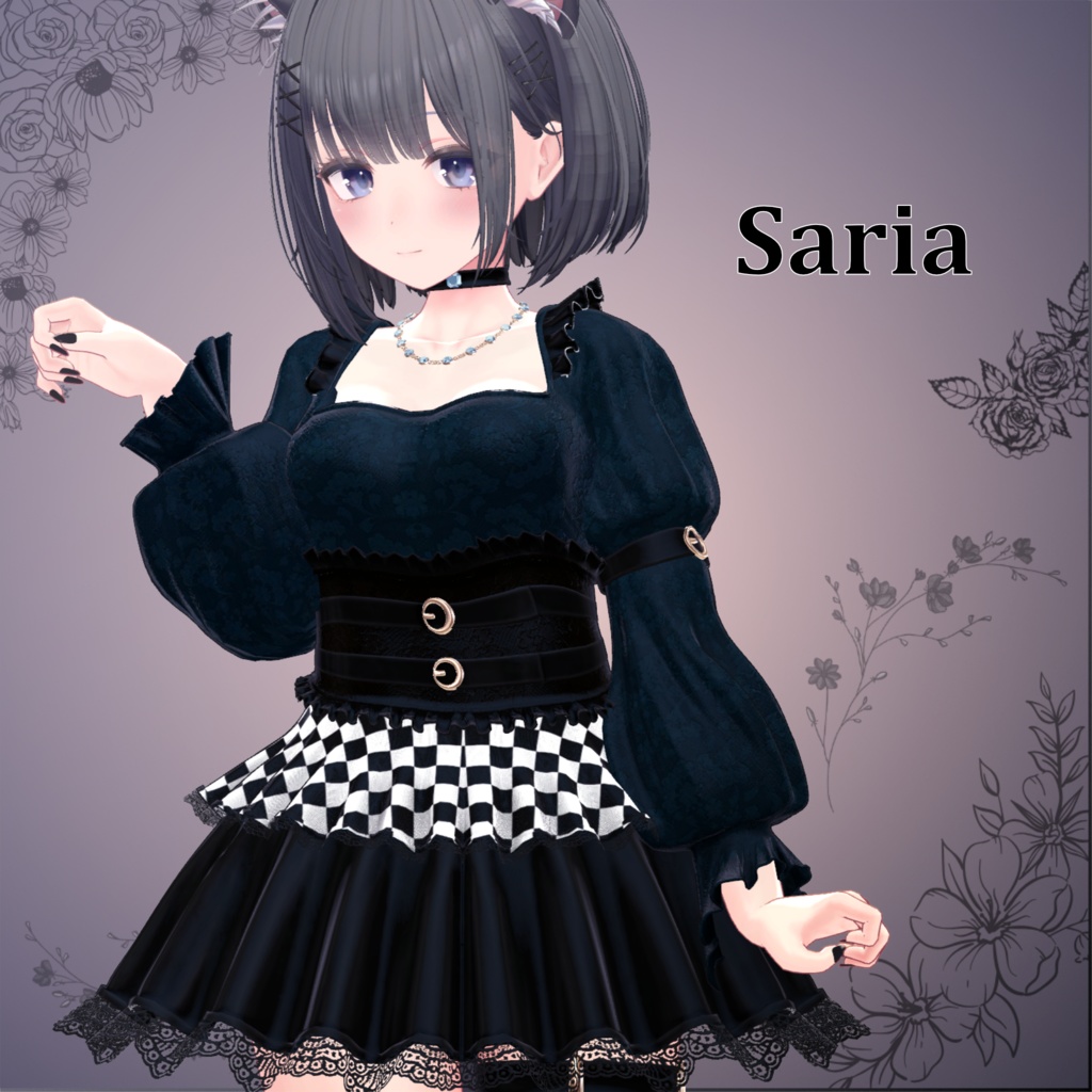 【15アバター対応】ゴシックチェック MA対応