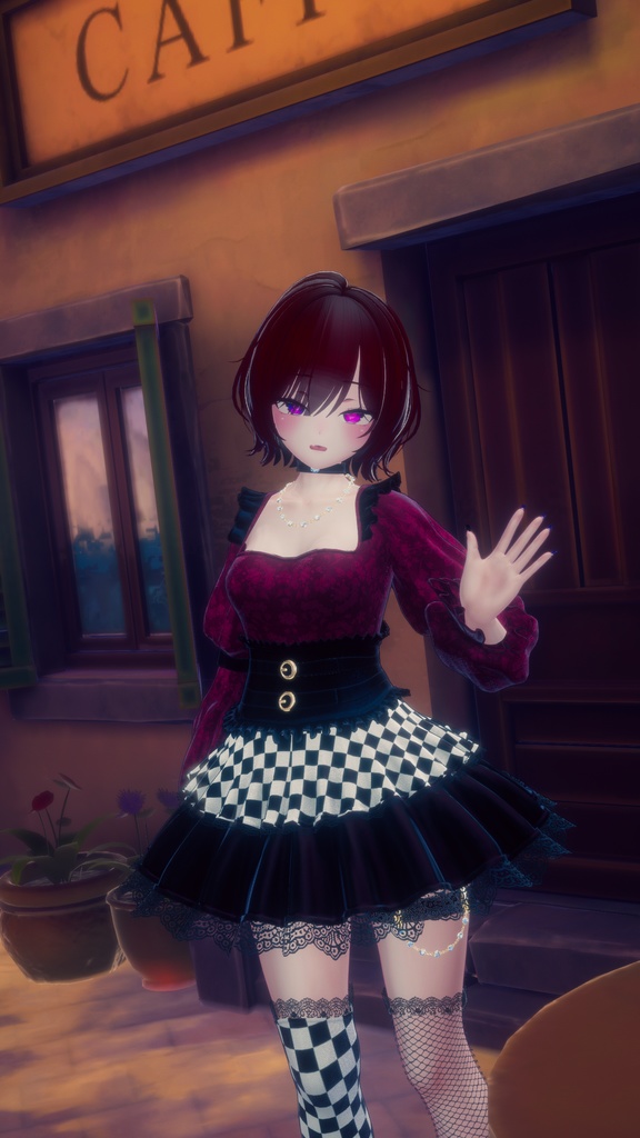 【15アバター対応】ゴシックチェック MA対応