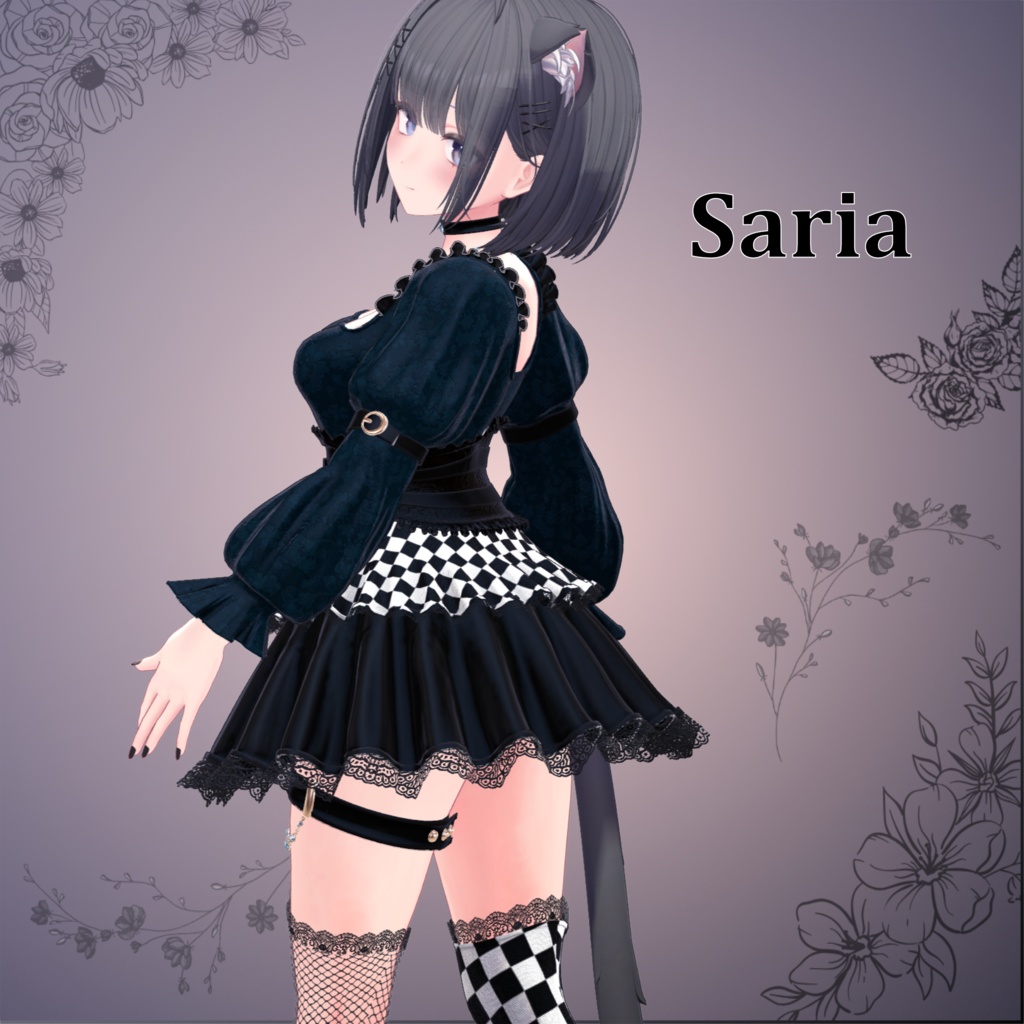 【15アバター対応】ゴシックチェック MA対応