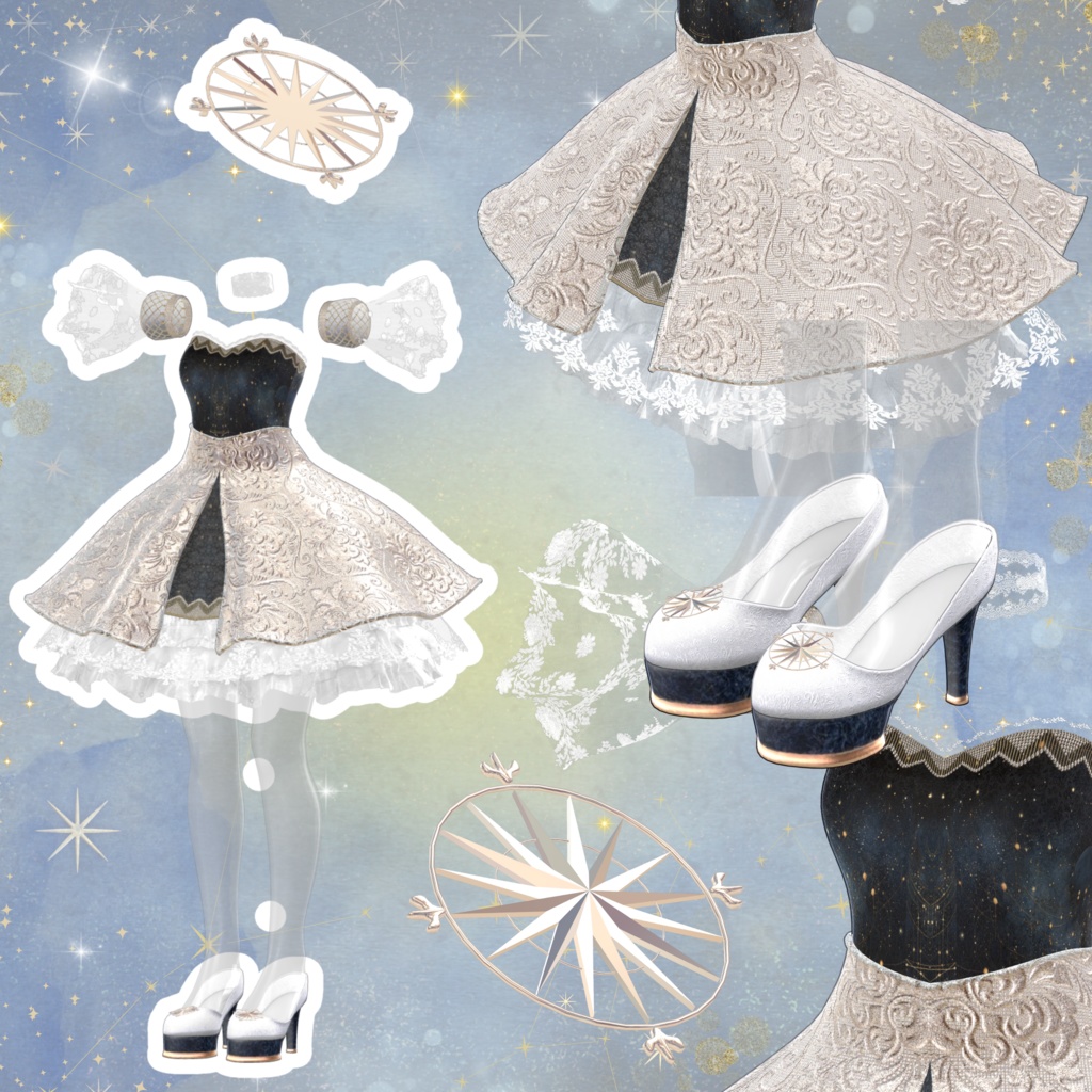 【13アバター対応】スターリーナイト・エレガンスドレス