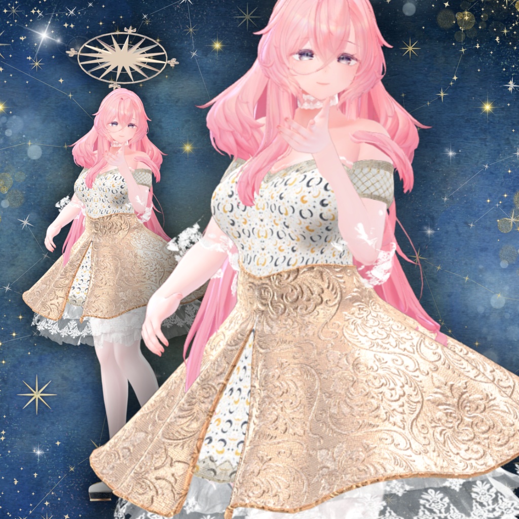 【13アバター対応】スターリーナイト・エレガンスドレス