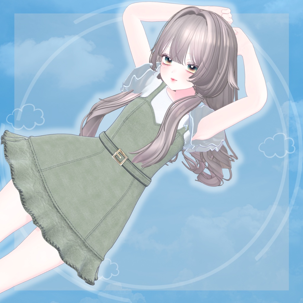 【6アバター対応】デニムキャミワンピース REMAKE