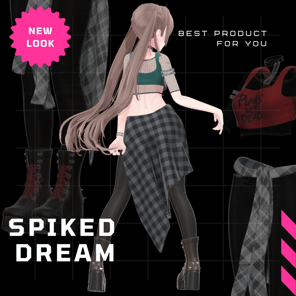 【VRChat 3D衣装】スパイクドリーム