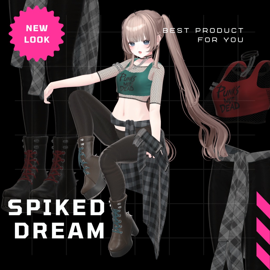 【VRChat 3D衣装】スパイクドリーム