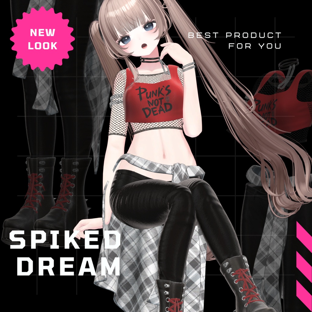 【VRChat 3D衣装】スパイクドリーム