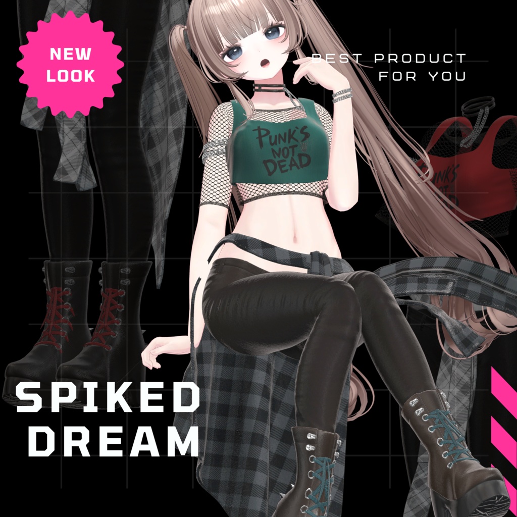 【VRChat 3D衣装】スパイクドリーム