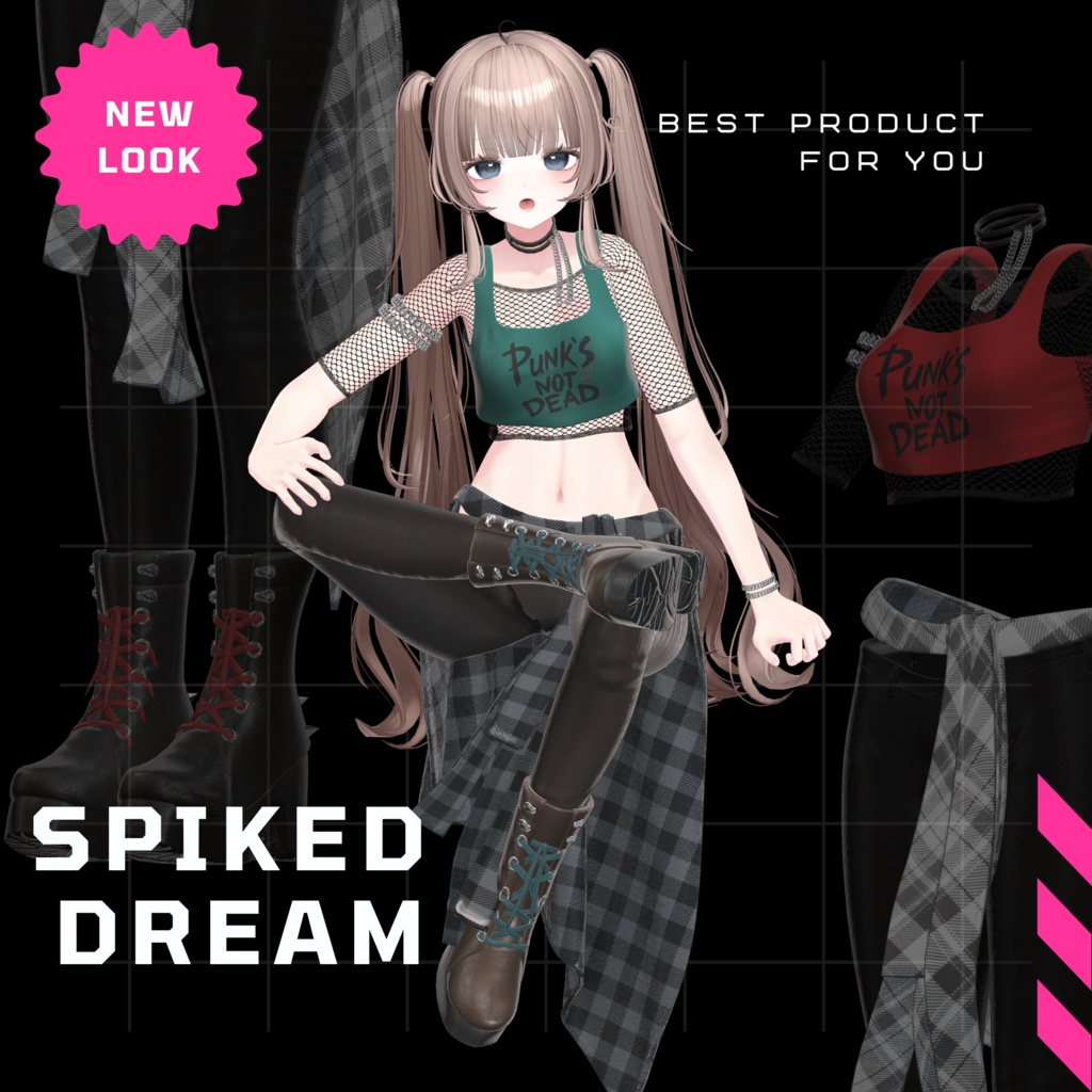 【VRChat 3D衣装】スパイクドリーム