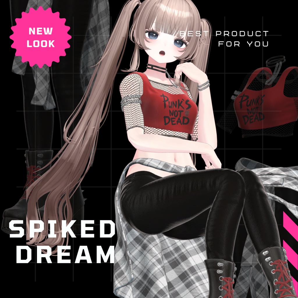 【VRChat 3D衣装】スパイクドリーム