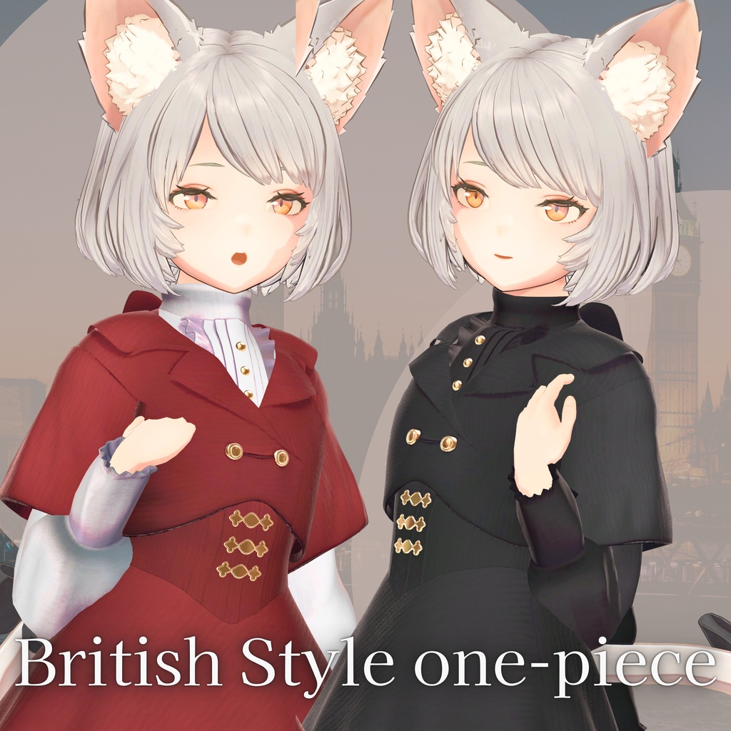 【YMファンメイド】英国風ワンピース for Undone Kittens(womanS)
