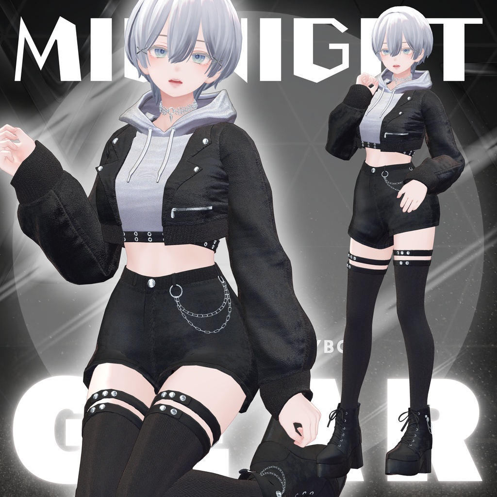 【VRChat 3D衣装】ミッドナイトギア