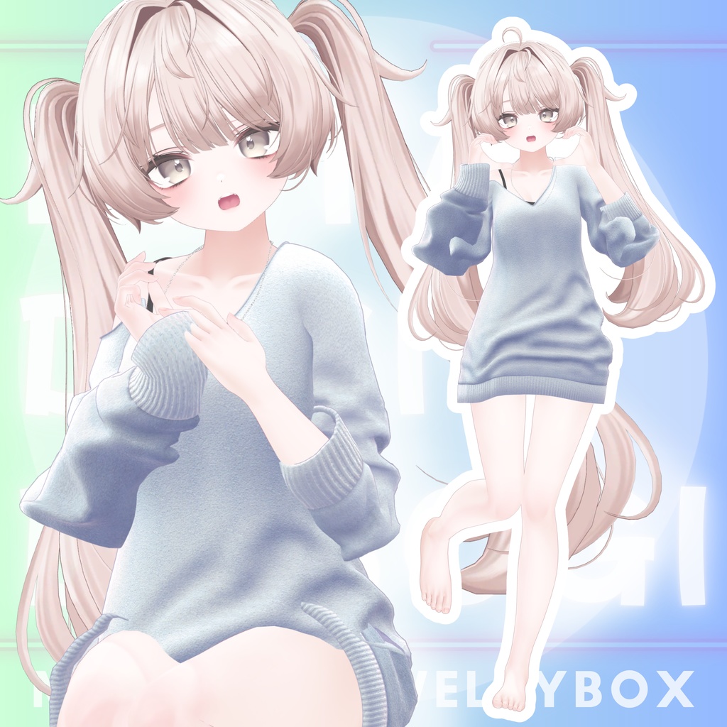 【VRChat 3D衣装】肩だしダボ着