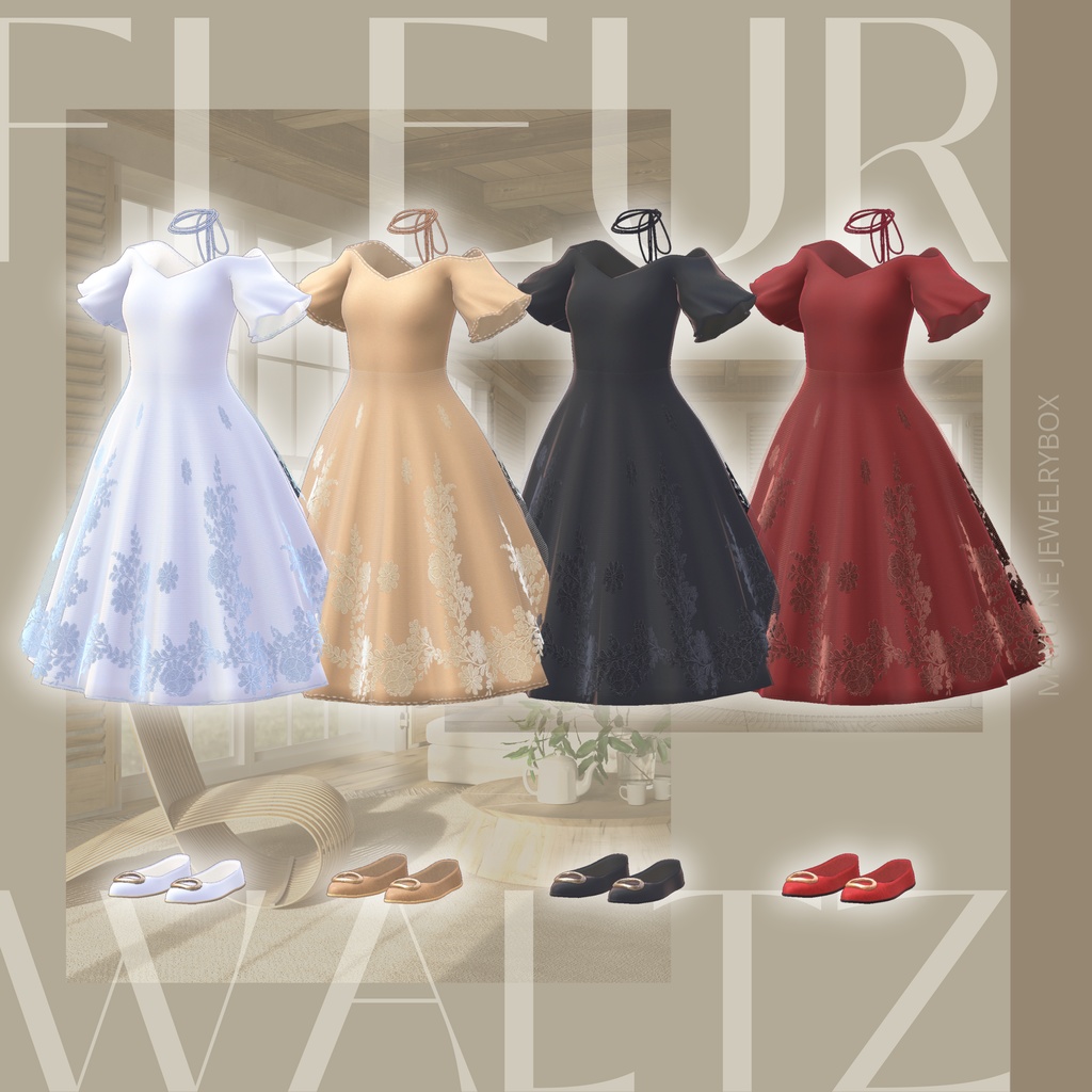 【VRChat 3D衣装】Fleur Waltz(フルール・ワルツ)for ロータス