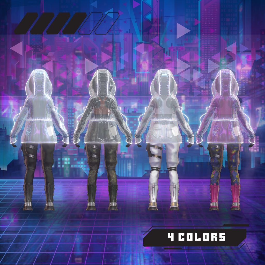 【VRChat 3D衣装】クリア・データ・シュラウド (Clear Data Shroud)