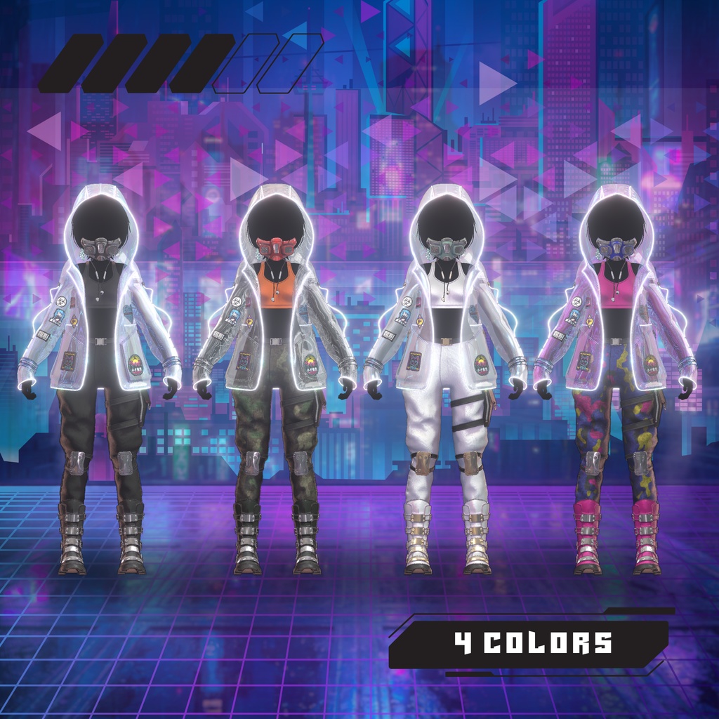 【VRChat 3D衣装】クリア・データ・シュラウド (Clear Data Shroud)