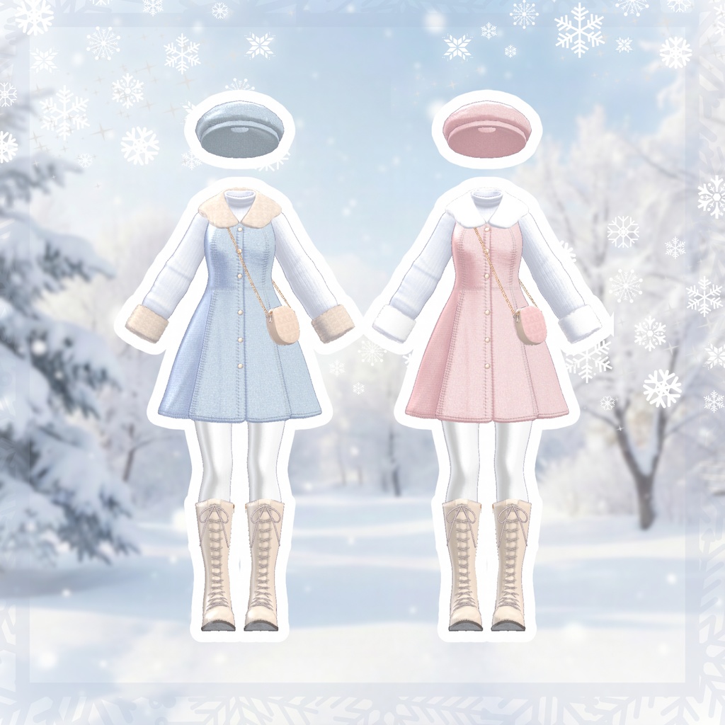 【VRChat 3D衣装】 スノー・プロムナード ( Snow Promenade ) しなの