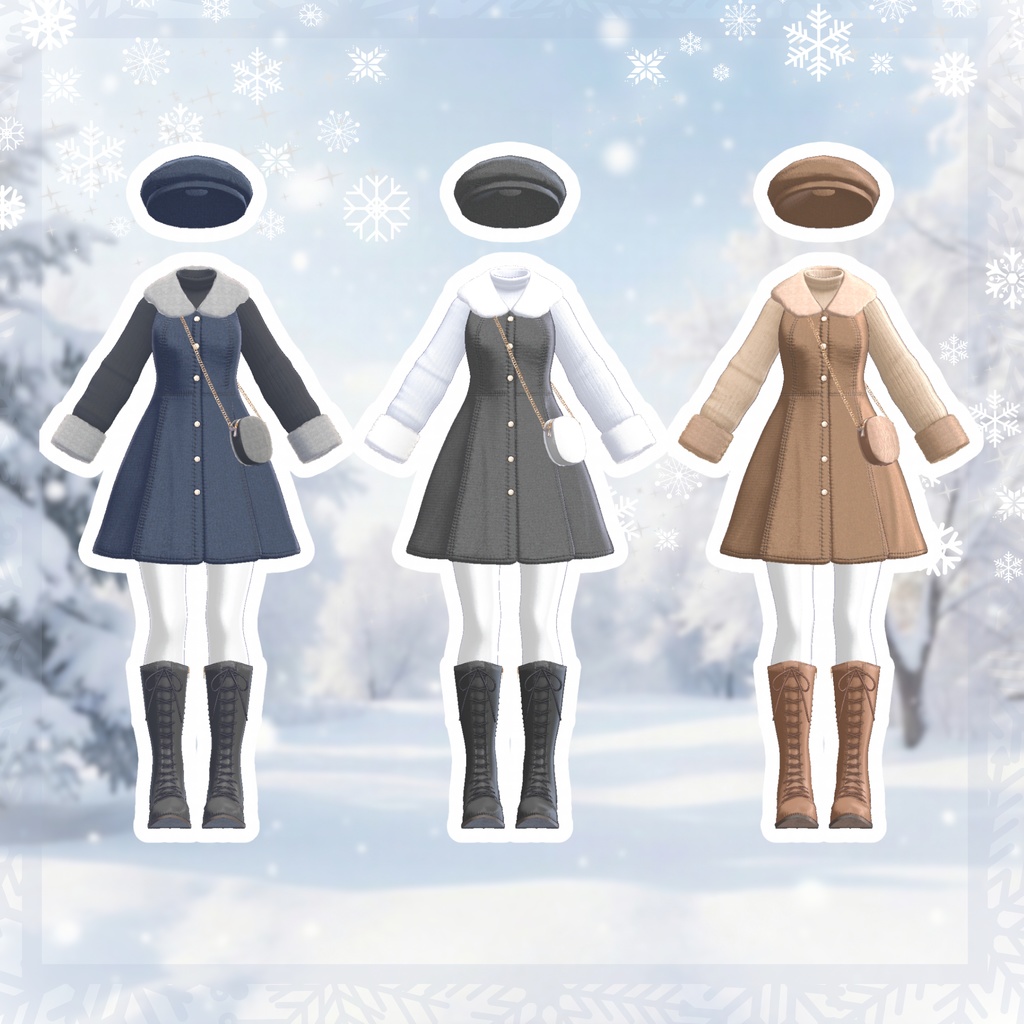 【VRChat 3D衣装】 スノー・プロムナード ( Snow Promenade ) しなの