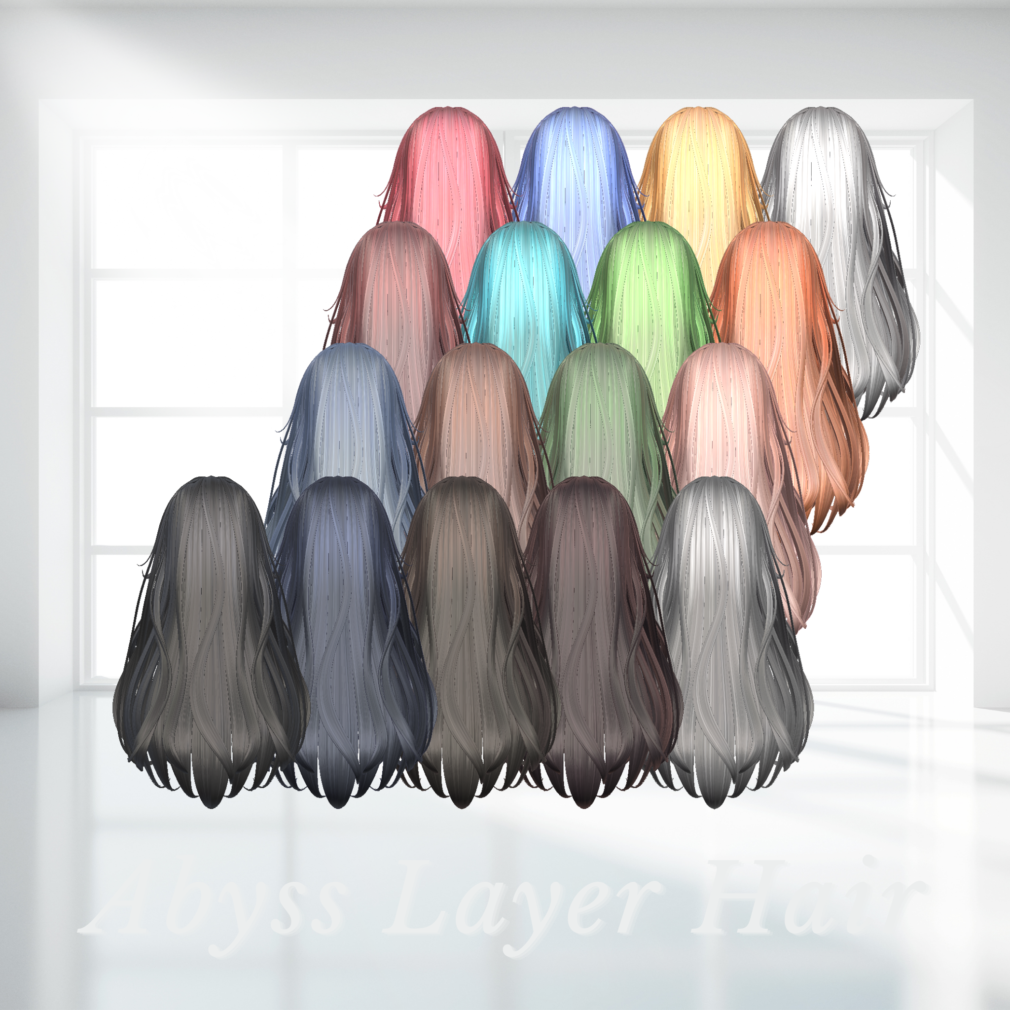 【VRChat 3Dヘア】Abyss Layer Hair - MAYU-NE JewelryBox - BOOTH