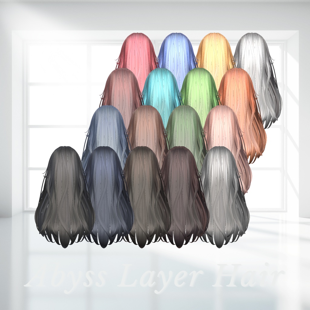 【VRChat 3Dヘア】Abyss Layer Hair